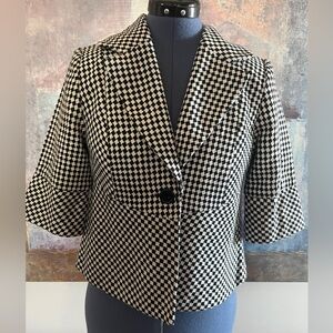 Adorable Black and White Check Blazer